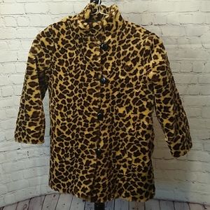 Leopard Coat black reverse Coat
